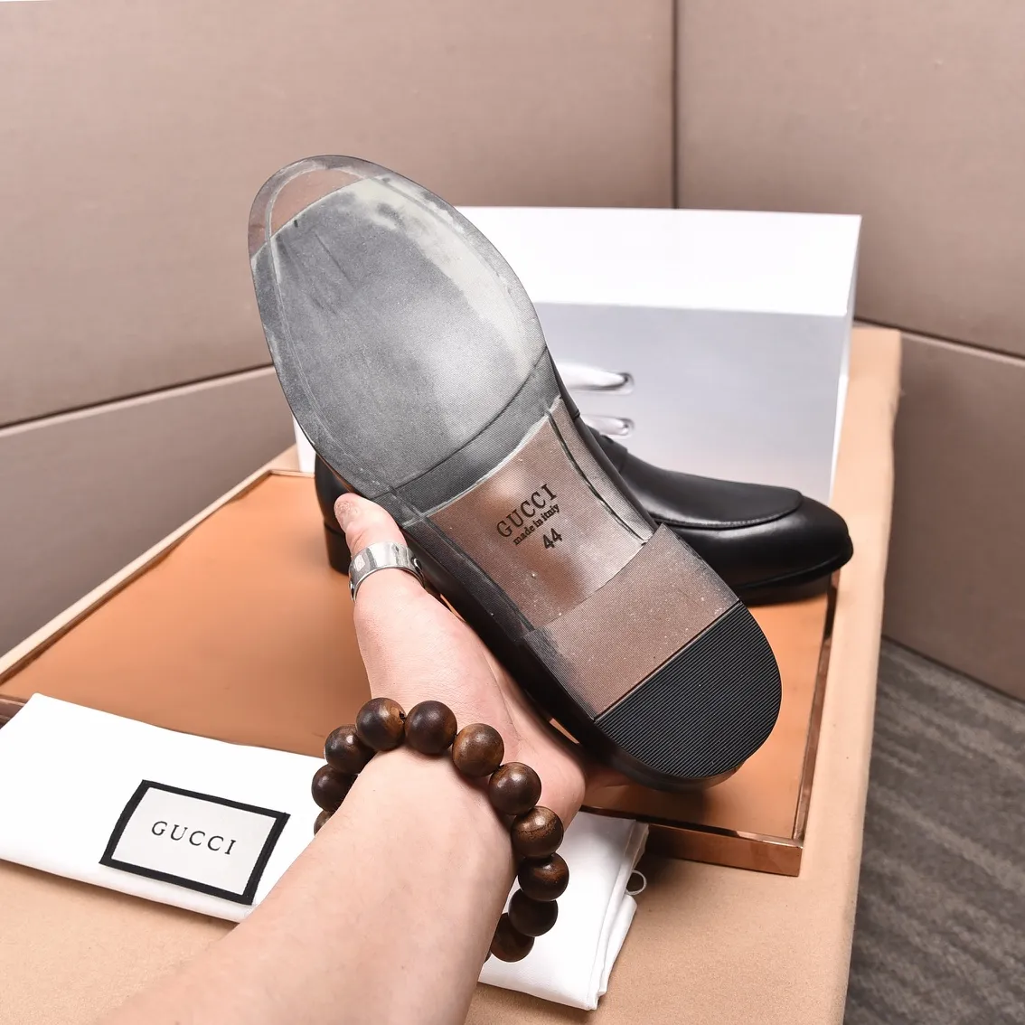 Men's shoes💰540📛📛Original (water-dyed cowhide) Gucci GUCCI official website formal shoes🌀 Italian🇮🇹imported cowhide➕top imported water-dyed cowhide lining💋Finely handmade original bottom, the real thing looks better when photographed in person Standard size 38-44